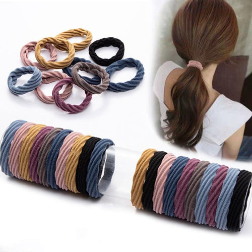 10Pcs/Lot New High Elastic Basic Rubber Bands Simple Hairband Girls Headwear Solid Color Headband Fashion Women Hair Accessories