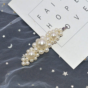 New Korean Women Pearl Hair Clip Snap Hair Barrette Stick Hairpin Hair Styling Tool Headband Hair Accessories