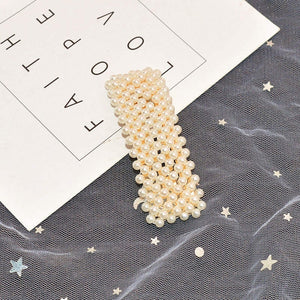 New Korean Women Pearl Hair Clip Snap Hair Barrette Stick Hairpin Hair Styling Tool Headband Hair Accessories