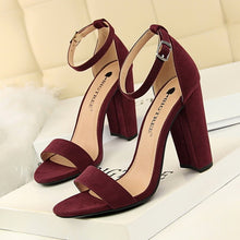 Load image into Gallery viewer, BIGTREE shoes Woman Heels Sexy High Heels Women Pumps Women Sandals Buckle Strap Square Heels Women Shoes Party Wedding Shoes