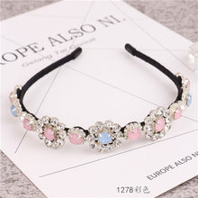 Load image into Gallery viewer, New Arrival Lady&#39;s Handmade Fashional Korean Style Diamante Flowers Beading Hairbands Women Hair Accessory