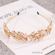 Load image into Gallery viewer, New Arrival Lady&#39;s Handmade Fashional Korean Style Diamante Flowers Beading Hairbands Women Hair Accessory