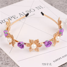 Load image into Gallery viewer, New Arrival Lady&#39;s Handmade Fashional Korean Style Diamante Flowers Beading Hairbands Women Hair Accessory