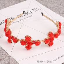 Load image into Gallery viewer, New Arrival Lady&#39;s Handmade Fashional Korean Style Diamante Flowers Beading Hairbands Women Hair Accessory