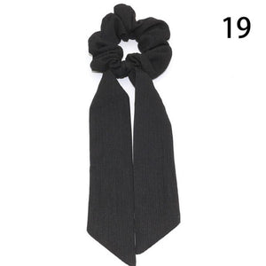 2020 Print Bow Streamers Hair Scrunchies Ribbon Hair Ties For Women Girls Hair Band Rope Ponytail Holder Hair Accessories