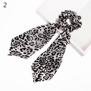 2020 Print Bow Streamers Hair Scrunchies Ribbon Hair Ties For Women Girls Hair Band Rope Ponytail Holder Hair Accessories