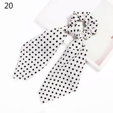 Load image into Gallery viewer, 2020 Print Bow Streamers Hair Scrunchies Ribbon Hair Ties For Women Girls Hair Band Rope Ponytail Holder Hair Accessories