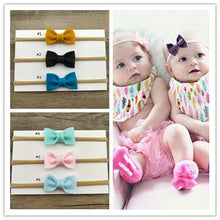 Load image into Gallery viewer, 1PCS Fashion Kids Girls Bow Headbands Solid Hair Band Accessories Headwear Soft Elastic Nylon Hair Accessories