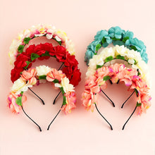 Load image into Gallery viewer, 2019 Bohemia Women Fashion Flower Headband Bride Wedding Party Headhoop Ladies Girl Headdress Beach Headwear Hair Accessories