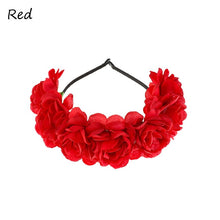 Load image into Gallery viewer, 2019 Bohemia Women Fashion Flower Headband Bride Wedding Party Headhoop Ladies Girl Headdress Beach Headwear Hair Accessories