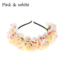 Load image into Gallery viewer, 2019 Bohemia Women Fashion Flower Headband Bride Wedding Party Headhoop Ladies Girl Headdress Beach Headwear Hair Accessories