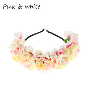 2019 Bohemia Women Fashion Flower Headband Bride Wedding Party Headhoop Ladies Girl Headdress Beach Headwear Hair Accessories