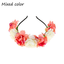 Load image into Gallery viewer, 2019 Bohemia Women Fashion Flower Headband Bride Wedding Party Headhoop Ladies Girl Headdress Beach Headwear Hair Accessories