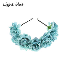 Load image into Gallery viewer, 2019 Bohemia Women Fashion Flower Headband Bride Wedding Party Headhoop Ladies Girl Headdress Beach Headwear Hair Accessories