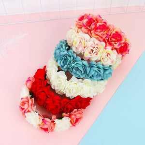 2019 Bohemia Women Fashion Flower Headband Bride Wedding Party Headhoop Ladies Girl Headdress Beach Headwear Hair Accessories