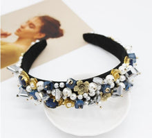 Load image into Gallery viewer, Party court geometric crystal full gem hair accessories bride headbands