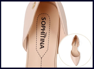 SOPHITINA Comfortable Square Heel Pumps High Quality Genuine Leather Slip-on Shoes Fashion Shallow Special Women's Pumps C162