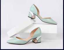 Load image into Gallery viewer, SOPHITINA Comfortable Square Heel Pumps High Quality Genuine Leather Slip-on Shoes Fashion Shallow Special Women&#39;s Pumps C162