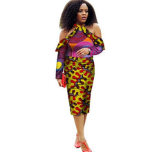 Load image into Gallery viewer, Vestidos African Women Dresses 2019 New Fashion Off the Shoulder African Clothing Dashiki Plus Size Sexy Party Dress WY2008