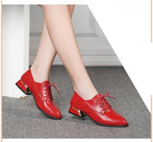 Load image into Gallery viewer, Luxury Designer Shoes Women Pumps 2019 Black Heels Work ladies Large size Leather Shoes Korean Fashion Woman