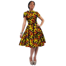 Load image into Gallery viewer, WholeSale Africa Dress For Women African Wax Print Dresses Dashiki Plus Size Africa Style Clothing for Women Office Dress WY082