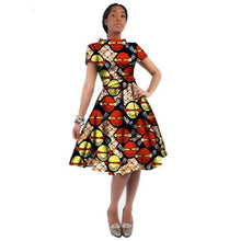 Load image into Gallery viewer, WholeSale Africa Dress For Women African Wax Print Dresses Dashiki Plus Size Africa Style Clothing for Women Office Dress WY082