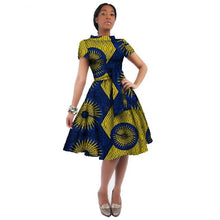 Load image into Gallery viewer, WholeSale Africa Dress For Women African Wax Print Dresses Dashiki Plus Size Africa Style Clothing for Women Office Dress WY082