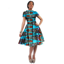 Load image into Gallery viewer, WholeSale Africa Dress For Women African Wax Print Dresses Dashiki Plus Size Africa Style Clothing for Women Office Dress WY082