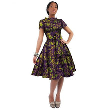 Load image into Gallery viewer, WholeSale Africa Dress For Women African Wax Print Dresses Dashiki Plus Size Africa Style Clothing for Women Office Dress WY082