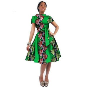 WholeSale Africa Dress For Women African Wax Print Dresses Dashiki Plus Size Africa Style Clothing for Women Office Dress WY082