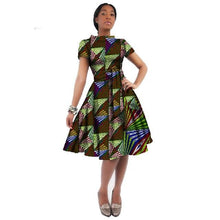 Load image into Gallery viewer, WholeSale Africa Dress For Women African Wax Print Dresses Dashiki Plus Size Africa Style Clothing for Women Office Dress WY082