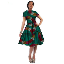 Load image into Gallery viewer, WholeSale Africa Dress For Women African Wax Print Dresses Dashiki Plus Size Africa Style Clothing for Women Office Dress WY082