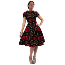 Load image into Gallery viewer, WholeSale Africa Dress For Women African Wax Print Dresses Dashiki Plus Size Africa Style Clothing for Women Office Dress WY082