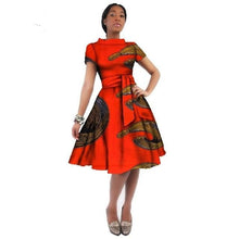 Load image into Gallery viewer, WholeSale Africa Dress For Women African Wax Print Dresses Dashiki Plus Size Africa Style Clothing for Women Office Dress WY082