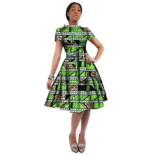 Load image into Gallery viewer, WholeSale Africa Dress For Women African Wax Print Dresses Dashiki Plus Size Africa Style Clothing for Women Office Dress WY082