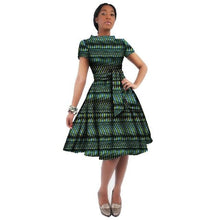 Load image into Gallery viewer, WholeSale Africa Dress For Women African Wax Print Dresses Dashiki Plus Size Africa Style Clothing for Women Office Dress WY082