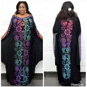 African Dresses for Women Dashiki Diamond African Clothes Bazin Broder Riche Sexy Slim  Robe Evening Long Dress