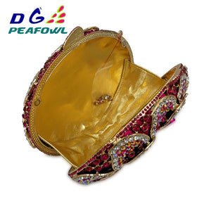 Floral Big Diamond Crystal Women Day Clutch For Mom Gift Flower Evening Bags Wedding Purse Luxury Clutches Diamond Party Bag