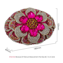 Load image into Gallery viewer, Floral Big Diamond Crystal Women Day Clutch For Mom Gift Flower Evening Bags Wedding Purse Luxury Clutches Diamond Party Bag