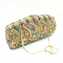 Load image into Gallery viewer, New Women&#39;s Pink Crystal Evening Bag Retro Beaded Clutch Bags Wedding Diamond Beaded Bag Rhinestone Small Shoulder Bags A134