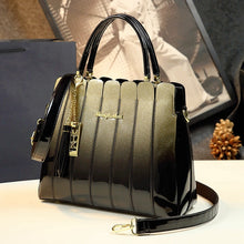 Load image into Gallery viewer, ICEV 2019 newest women leather handbags designer high quality patent leather clutch boston tote top handle bags ladies business
