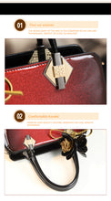 Load image into Gallery viewer, ICEV 2019 newest women leather handbags designer high quality patent leather clutch boston tote top handle bags ladies business