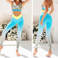 Load image into Gallery viewer, Women Leopard Vest Top + Skinny Pants 2PCS Set Running Fitness Tracksuit Sport Butt Lift Fitness Tights Spring SummerSeason