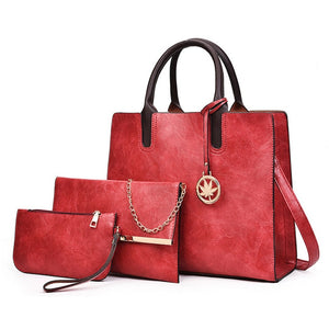 2020 Hot Women's Handbag High Quality Pu Leather Women Bags Handbags Women Famous Brands Tote Bag Ladies Shoulder Bags 3 Set sac