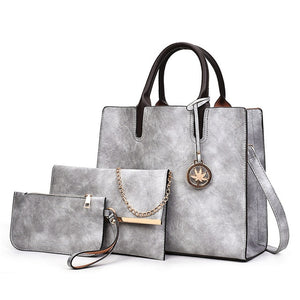 2020 Hot Women's Handbag High Quality Pu Leather Women Bags Handbags Women Famous Brands Tote Bag Ladies Shoulder Bags 3 Set sac