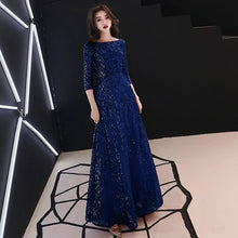 Load image into Gallery viewer, Luxury Sequin Women Long Evening Party Dress Plus Size High Waist Gold Sequin Women Black Dress lady elegant slim maxi vestidos