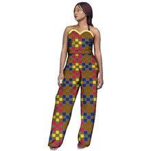 Load image into Gallery viewer, New Arrivar Strapless Jumpsuit Dashiki African Fabric Wax Print Rompers Womens Jumpsuit Traditional African Clothing WY2969