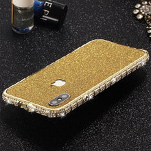 Load image into Gallery viewer, for iPhone 11 Pro Max Case Xs Max Xr X 10 8 7 6 Plus Luxury Bling Diamond Metal Bumper Glitter Stick Cover Girl Women Rhinestone