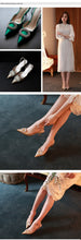 Load image into Gallery viewer, Women Heels Female Pumps Women Shoes Fashion Metal Decorative Buckle Strape Ladies Diamond Wedding Shoes Dress Shoes 2020 DE