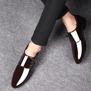 Dress Shoes Men Oxford Patent Leather Men's Dress Shoes Business Shoes Men Oxford Leather Zapatos De Hombre De Vestir Formal 89